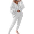 thumbnail image 2 of Besolor Womens 2 Piece Outfits Knit Sweater Sets Oversized Button down Cardigan and Slim Long Pants Matching Lounge Set, 2 of 5