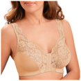 thumbnail image 1 of Kcodviy Front Buckle Sports Bra Compression Bra Plus Size Underwire Border Seamless Bras for Women Front Vest Lace Bra, 1 of 4
