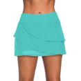 thumbnail image 1 of Women's Green Tiered Swim Culotte, 1 of 1