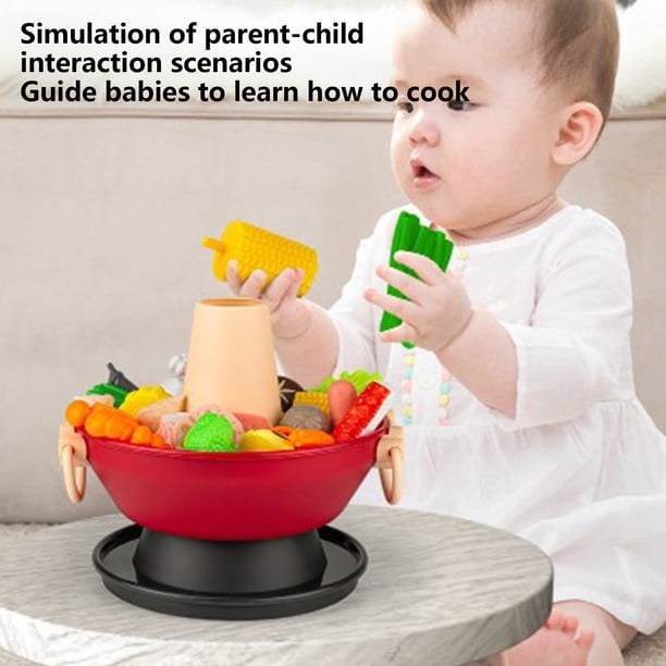 Jouet Aliments à Découper pour Enfants, Accessoires de Cuisine en Jouet, Set Faux Fruits/Légumes avec Panier de Course et Rangement, Planche et Couteau en Plastique, Cadeau d'Anniversaire/Jouet Éducat