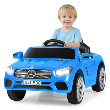 OLAKIDS 12V Electric Kids Ride On Car, Licensed Mercedes Benz SL500 Toy Car with Remote Control, MP3 Plug, USB, 2 Speeds, LED Lights, Battery Powered Toy Vehicle for Toddler Children