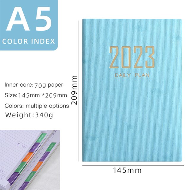 Agiferg Schedule Notepad Inside Page A5 Efficiency Manual Planning Notebooks