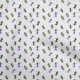 thumbnail image 1 of oneOone Viscose Jersey Purple Fabric Asian Floral Block Fabric For Sewing Printed Craft Fabric By The Yard 60 Inch Wide, 1 of 4