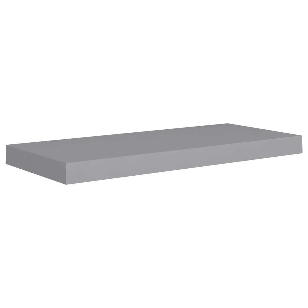 vidaXL Tablette Murale Flottante Gris 60x23,5x3,8 cm MDF