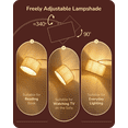 thumbnail image 2 of EDISHINE Arc Floor Lamps for Living Room, 78 inch Mid-Century Modern Floor Lamp with Adjustable Shade for Bedroom, Gold & Black, 2 of 6