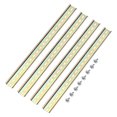 thumbnail image 1 of Unique Bargains DIN Rail Slotted Iron Mounting Guide 16 Inch x 1.4 Inch x 0.3 Inch Iridescent 4 Pcs, 1 of 4