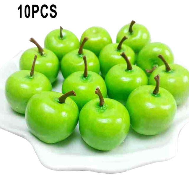 10 Pcs Mini Simulation Super Petites Pommes Mousse Plastique Déco Maison