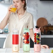 Iumwxz Smart Home Appliances Portable Blenders for Shakes and Fruit Juicer Usb Rechargeable with 6 Blades Handheld Blenders for Sports Travel and Outdoors Energy-Saving Pink Plastic Rollback