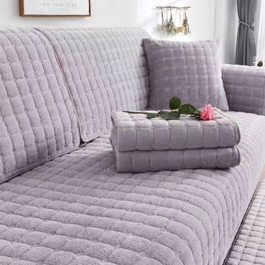 Rvkxad Silk Sofa Cushion, Cool Summer Seat Cover Non-Slip, Machine Washable Sofa Protector, Double Sofa Cushion Cover