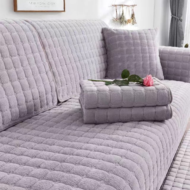 TIMIFIS Sofa Cushions Silk Cool Summer Sofa Cushion Simples Solid Color Non Slip Machine Washable Cool Sofa Cushion Double Sofa New Home Essentials
