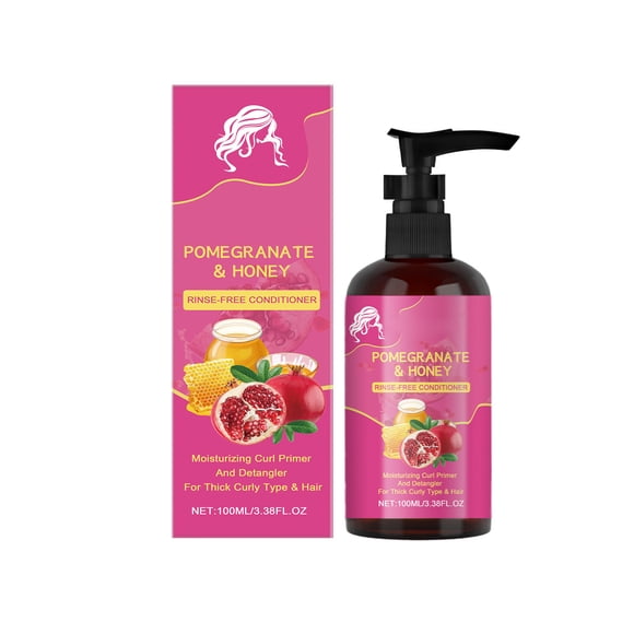 Organics Pomegranate & Leave in Conditioner Moisturizing Curl and Detangler Damage and Frizz for Thick Curly Hair 100ml