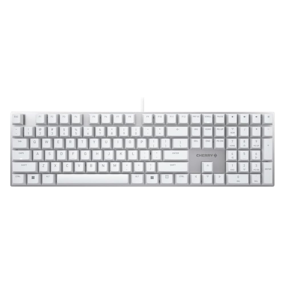 Cherry KC 200 MX Mechanical Office Keyboard with New MX2A switches White/Silver