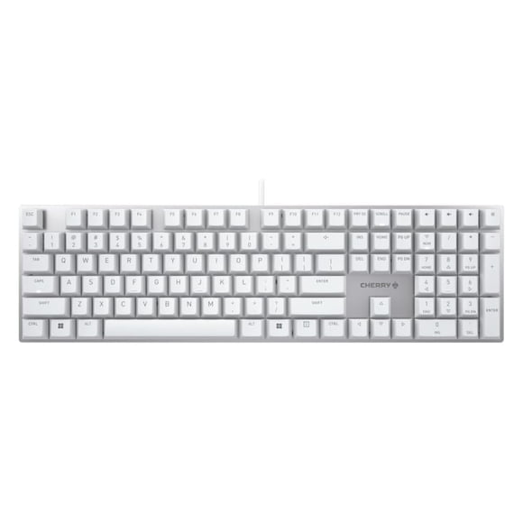 Clavier mécanique Cherry KC 200 MX avec nouveaux switchs MX2A, blanc/argenté.