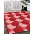 thumbnail image 3 of Ahgly Company Tapis Rectangulaire Lavable en Machine Rouge Transitionnel, 8 Pieds x 10 Pieds, 3 of 7