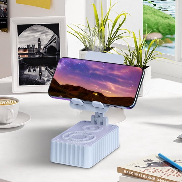 Chmadoxn Haut-Parleur de Haute Qualité Magnétique Pliable Support de Téléphone Bluetooth avec Banque d'Alimentation - Cadeau - Dispositif Audio Digne Support de Téléphone Magnétique Pliable Bluetooth