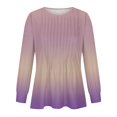 thumbnail image 4 of RXIRUCGD T-Shirts à Manches Longues Dégradés pour Femmes, Décontractés, Mode, Amples, Plissés, Col Rond, Rose, Taille : L, 4 of 5