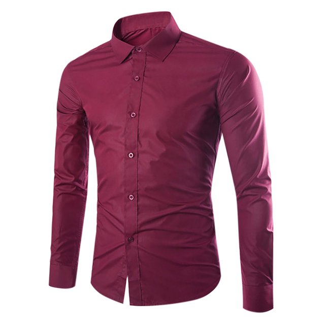 AherBiu Men Shirts Button down Long Sleeve Causal Regular Fitted Causal Loose Fall Winter Classic Solid Color Tee Tshirts
