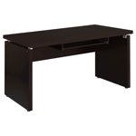 Bowery Hill MDF Cappuccino Computer Desk Rectangular Reversible 55" Unassembled