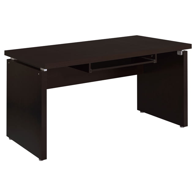 Bowery Hill MDF Cappuccino Computer Desk Rectangular Reversible 55" Unassembled