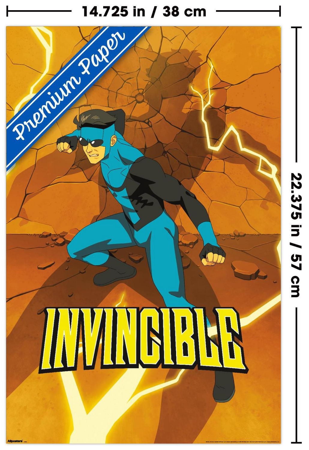 Invincible: Season 3 - Blue Suit Teaser One Sheet Wall Poster, 14.725" x 22.375"