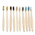 thumbnail image 1 of 10Pcs/Set Natural Bamboo Toothbrushes Soft Bristles Bamboo Handle for Home Hotel Travel Use, 1 of 5