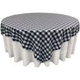 thumbnail image 1 of LA Linen TCcheck90x90-NavyK72 Nappe Carrée à Carreaux en Polyester, Blanc & Marine - 90 x 90 Po., 1 of 2