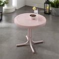 thumbnail image 4 of Pemberly Row Contemporary Metal Patio End Table in Pastel Pink, 4 of 6