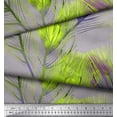 thumbnail image 2 of Soimoi Rayon Fabric Peacock Feather Printed Craft Fabric by the Yard 56 Inch Wide, 2 of 3