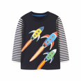thumbnail image 1 of 2025 2-8 Ans Garçons Filles Pull Vêtements d'Automne Tendance Manches Longues Col Rond Noir, 1 of 6