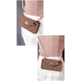 thumbnail image 3 of Wallet Case Compatible with iPhone, Pretty Luxury Bag Design, Purse Flip Card Pouch Cover Soft Silicone Case with Hand Holder Long Shoulder Strap(Brown,iPhone 11 Pro), 3 of 6