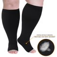 thumbnail image 2 of Manchons de Compression pour Mollets Larges pour Femmes Hommes Grande Taille Manchons de Compression pour Jambes 20-30mmHg Gradués Doux et Confortables, 2 of 5