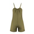 thumbnail image 4 of AherBiu Wide Leg Short Jumpsuits for Women Sleeveless Spaghetti Strap Summer Boho Rompers with Pockets, 4 of 7