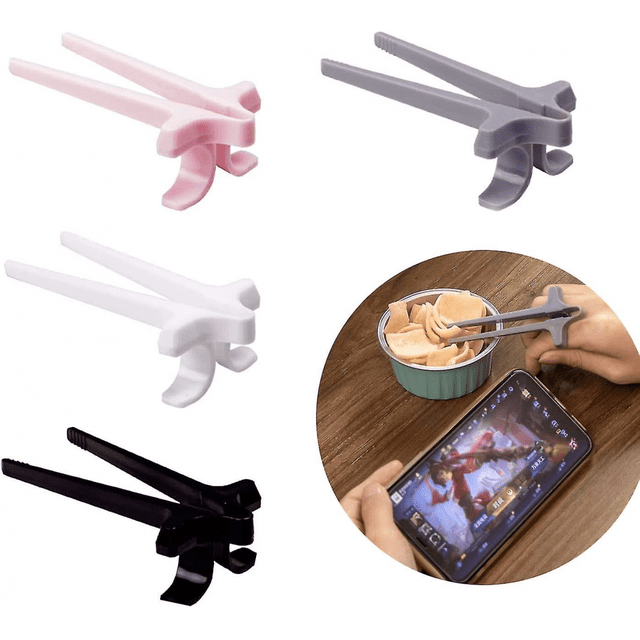 4 Pcs Baguettes à Collation pour Gamers, Pinces à Collation, Croustilles, Accessoires de Jeu