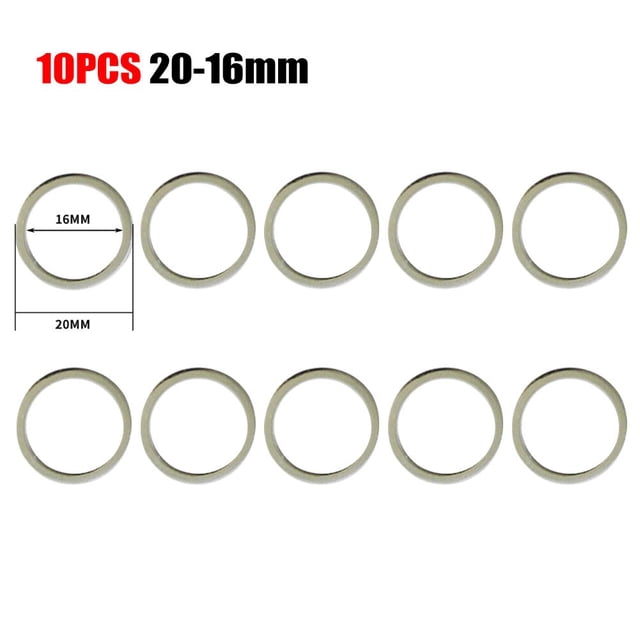 10Pcs Saw Blade Reducing Ring Washers 16/20/22/25.4/30/32Mm Conversion Ring Cutting Disc Aperture Gasket Inner Hole Adapter Ring