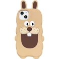 thumbnail image 1 of iPhone 13 Pro Max Case Kawaii Bunny Phone Cases,Cute 3D Cartoon Cool Rabbit Phone Case Soft Silicone Shockproof Protective Case Funny, 1 of 1