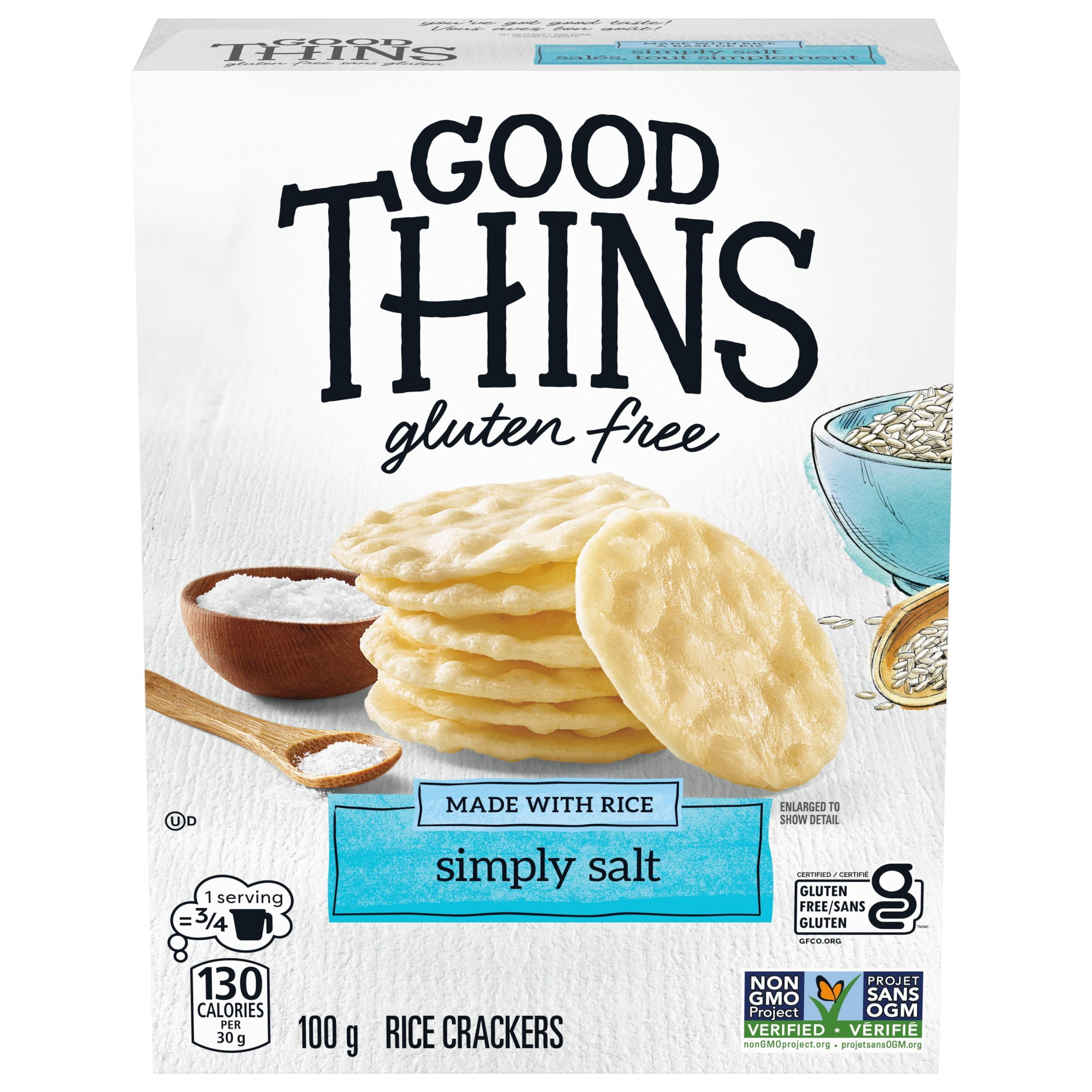 Good Thins, Simply Salt, Gluten Free, Rice Crackers
