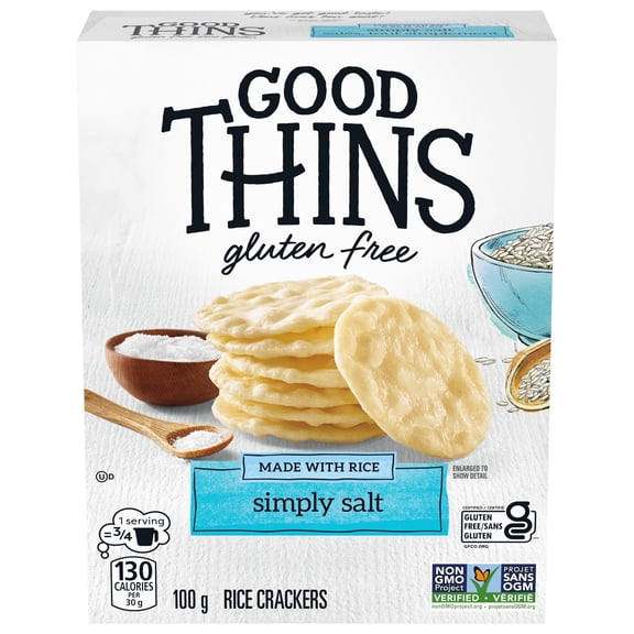 Good Thins, Simply Salt, Gluten Free, Rice Crackers