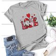 thumbnail image 1 of Hauts d'Entraînement d'Été Grande Taille pour Femmes, Décontractés, Imprimés, Manches Courtes, Col Rond, T-Shirt Ample, Blouse, Hauts, T-Shirt à Col en V pour Femmes en Liquidation, 1 of 3