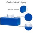 thumbnail image 3 of Tissue Box Cover Leather Retro Rectangular Multifunctional Napkin Holder, Modern Facial Tissue Pumping Paper Dispenser, 3 of 5