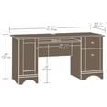 thumbnail image 4 of Pemberly Row Computer Desk in Brushed Maple, 4 of 4