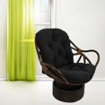 thumbnail image 4 of Solid Outdoor Polyester Rocker Cushion, 48" x 24", Rattan Wicker Rocking Cushion Black (Only Cushion No Chair), 4 of 7