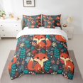 thumbnail image 2 of YST Ensemble de Douillette Complet 7 Pcs avec Draps, Ensemble de Literie Fox Mignon pour Enfants, Polyester, Format Double (7 Unités), 2 of 5