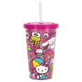 thumbnail image 3 of Hello Kitty 16oz Double Wall Plastic Tumbler with Straw, 3 of 3