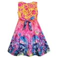 thumbnail image 2 of Girls Dress Embroidered Sash Blooming Flower Painting Style Pink 4 Years, 2 of 4
