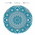 thumbnail image 2 of DOLITY Elastic Fitted Table Cover - Large Round, Blue Kaleidoscope Pattern - Fits H 1.5m, 2 of 6