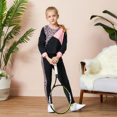 thumbnail image 4 of PatPat Kid Girls Sweatshirt and Jogger Set Leopard & Color Block Outfits Set Size 4-12, 4 of 7