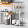 thumbnail image 3 of Yiwa Commercial Stainless Steel Overshelf, 2 Tier Adjustable Shelf for Work Table, 360 lb Capacity for Kitchen, Garage, 3 of 6