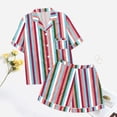 thumbnail image 5 of GDREDA Ensemble de Pyjama pour Femmes 2 Pcs Ensembles de Pyjama pyjamas pour Femmes Tigre Floral Imprimé Graphique Chemise à Boutons à Manches Courtes et Short Ensemble de Pyjama Femmes Ensembles de Pyjama pyjamas Rose Vif,TG, 5 of 5