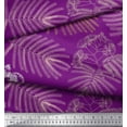 thumbnail image 2 of Soimoi Rayon Fabric Leaves & Floral Flower Fabric Prints By Yard 56 Inch Wide, 2 of 3