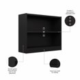 thumbnail image 3 of Bush Furniture Universal Bibliothèque en Bois à 2 Tablettes, Noir Classique, 3 of 7